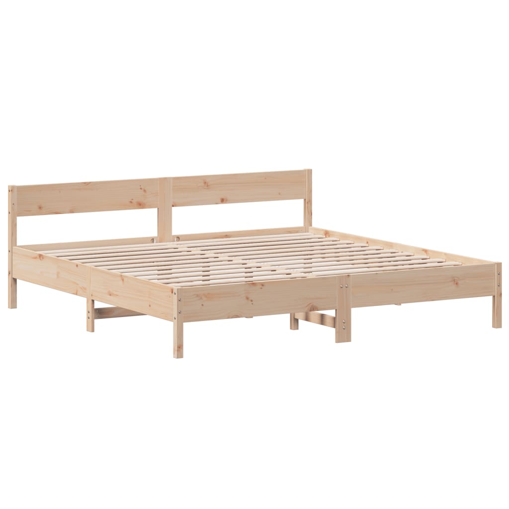 sengeramme uden madras 180x200 cm massivt fyrretræ