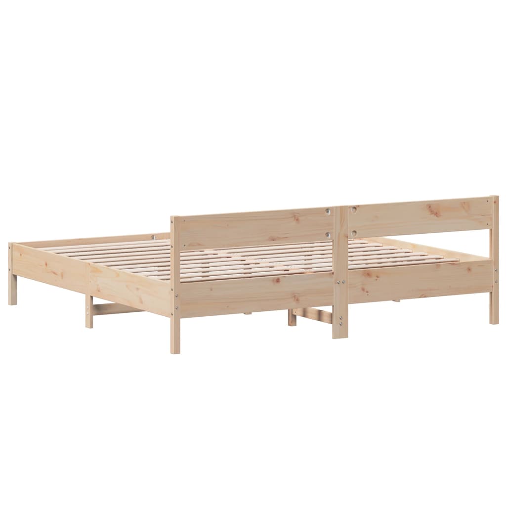 sengeramme uden madras 180x200 cm massivt fyrretræ
