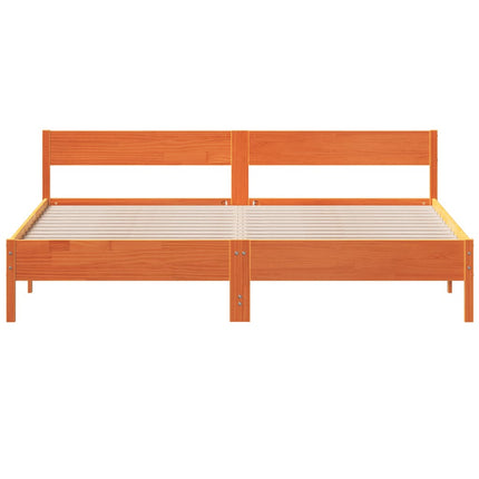 sengeramme uden madras 180x200 cm massivt fyrretræ gyldenbrun