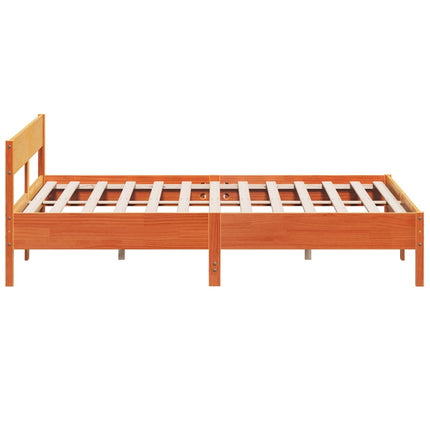 sengeramme uden madras 180x200 cm massivt fyrretræ gyldenbrun