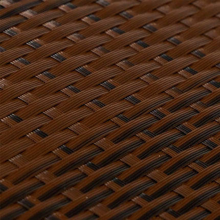 altanafskærmning 600x90 cm polyrattan brun og sort