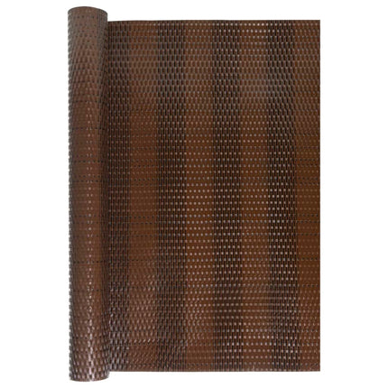 altanafskærmning 600x100 cm polyrattan brun og sort
