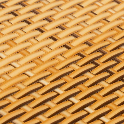 altanafskærmning 400x80 cm polyrattan lysebrun