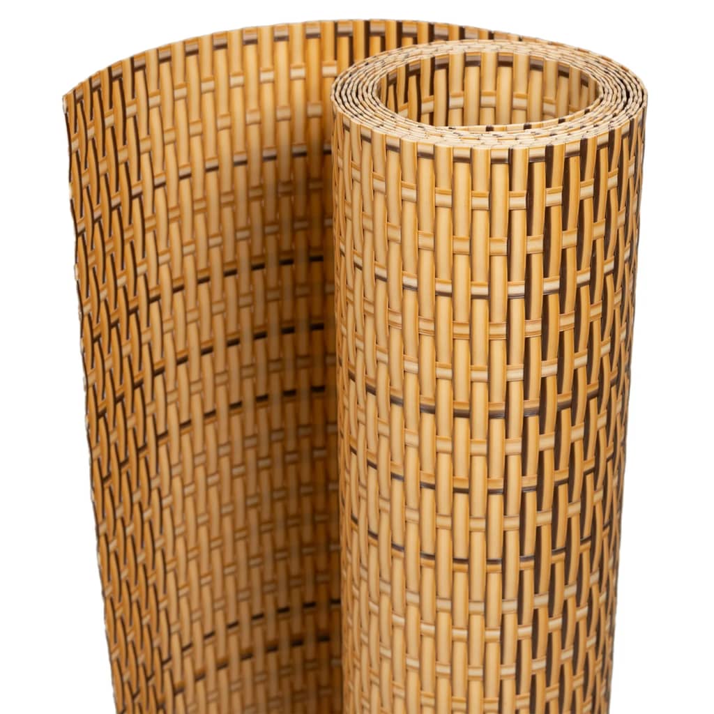altanafskærmning 400x90 cm polyrattan lysebrun