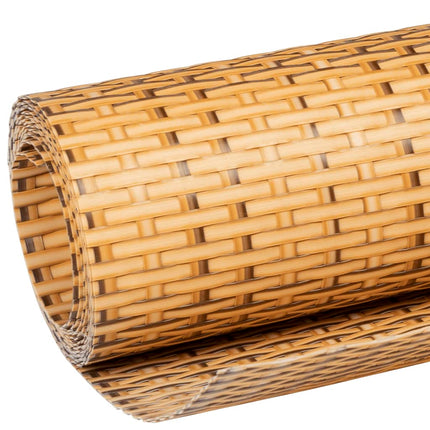 altanafskærmning 400x90 cm polyrattan lysebrun