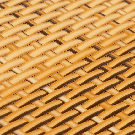 altanafskærmning 600x100 cm polyrattan lysebrun