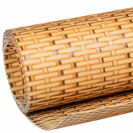 altanafskærmning 1000x90 cm polyrattan lysebrun