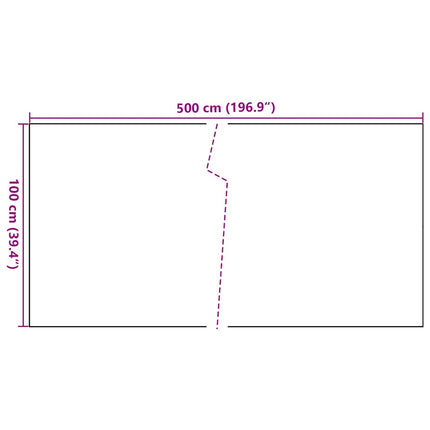 altanafskærmning 500x100 cm polyrattan sort