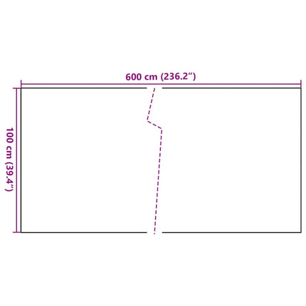 altanafskærmning 600x100 cm polyrattan sort