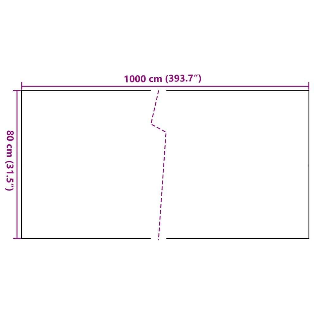altanafskærmning 1000x80 cm polyrattan sort