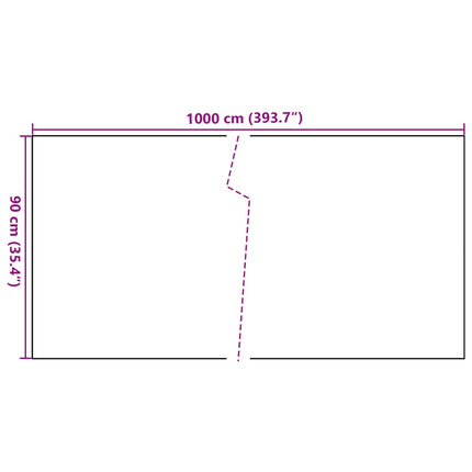 altanafskærmning 1000x90 cm polyrattan sort
