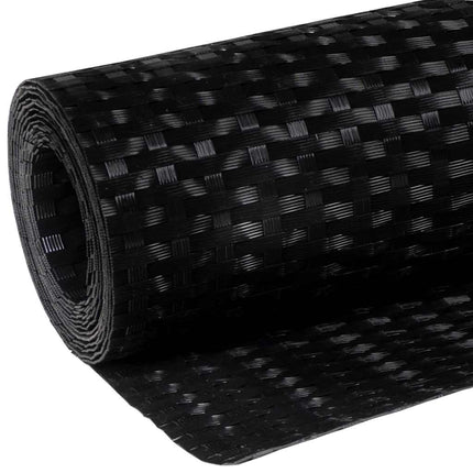 altanafskærmning 1000x100 cm polyrattan sort