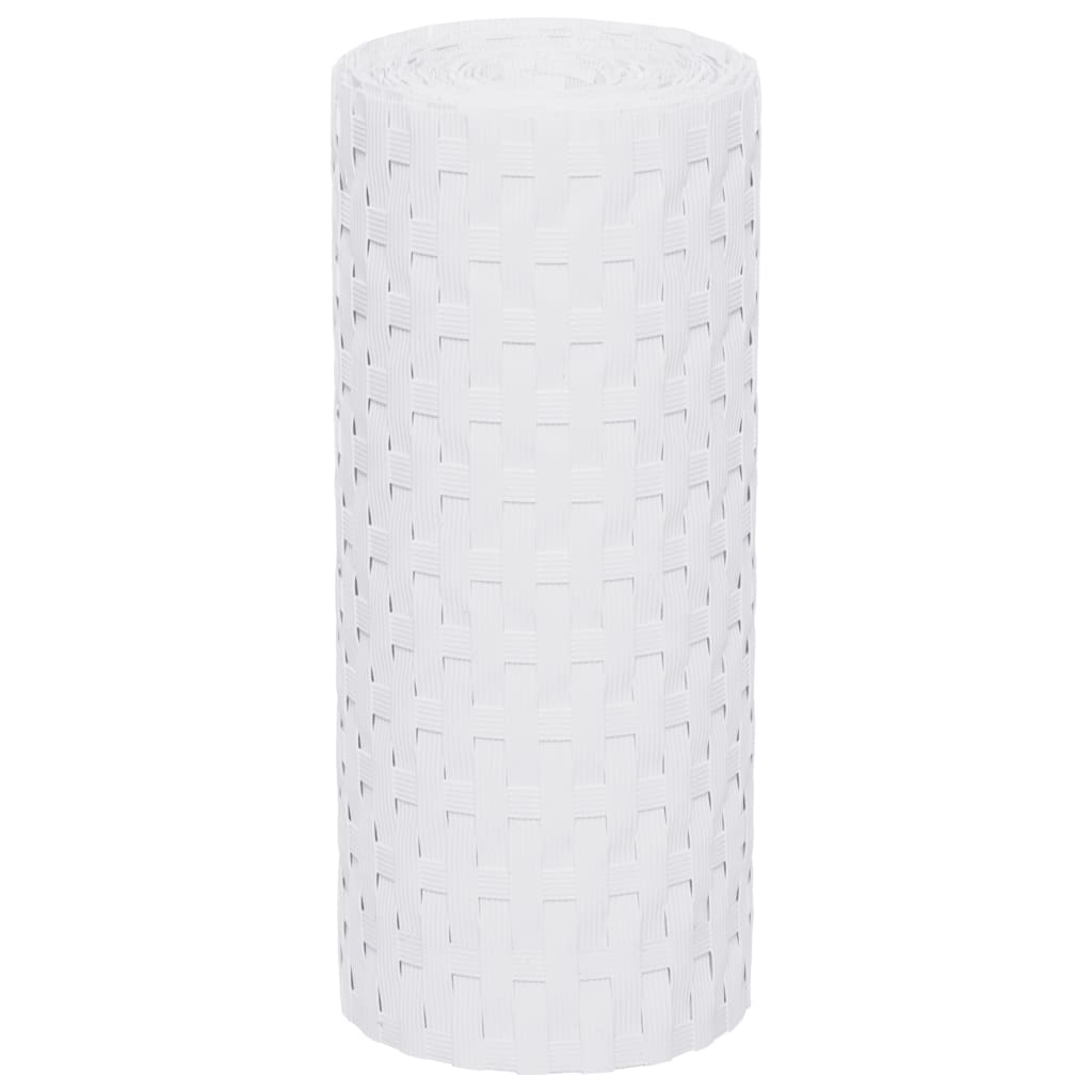altanafskærmninger 10 stk. 255x19 cm polyrattan hvid
