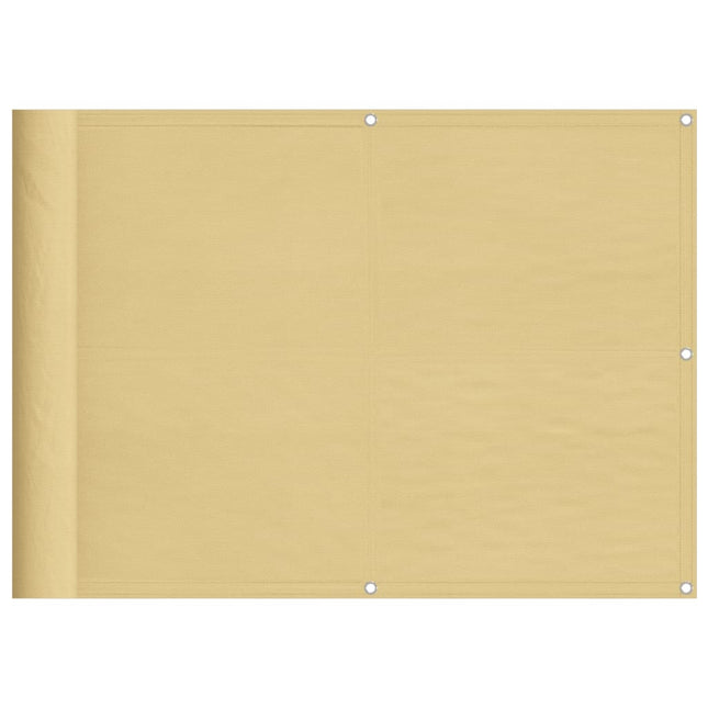 altanafskærmning 75x400 cm 100 % polyester sandfarvet