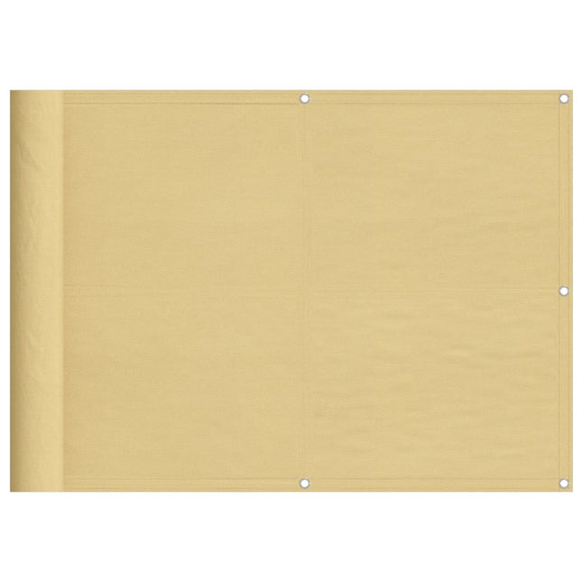 altanafskærmning 75x500 cm 100 % polyester sandfarvet