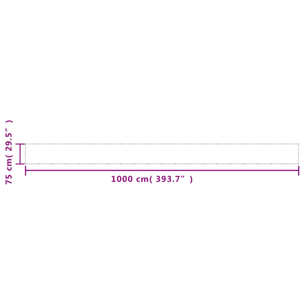 altanafskærmning 75x1000 cm 100 % polyester sandfarvet