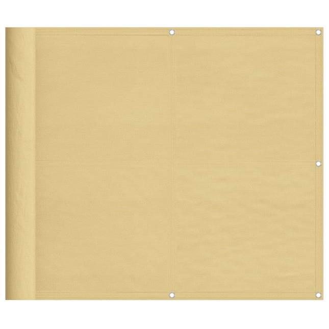 altanafskærmning 90x500 cm 100 % polyester sandfarvet