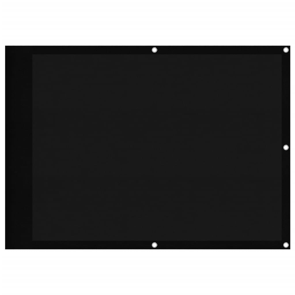 altanafskærmning 75x700 cm 100 % polyester sort