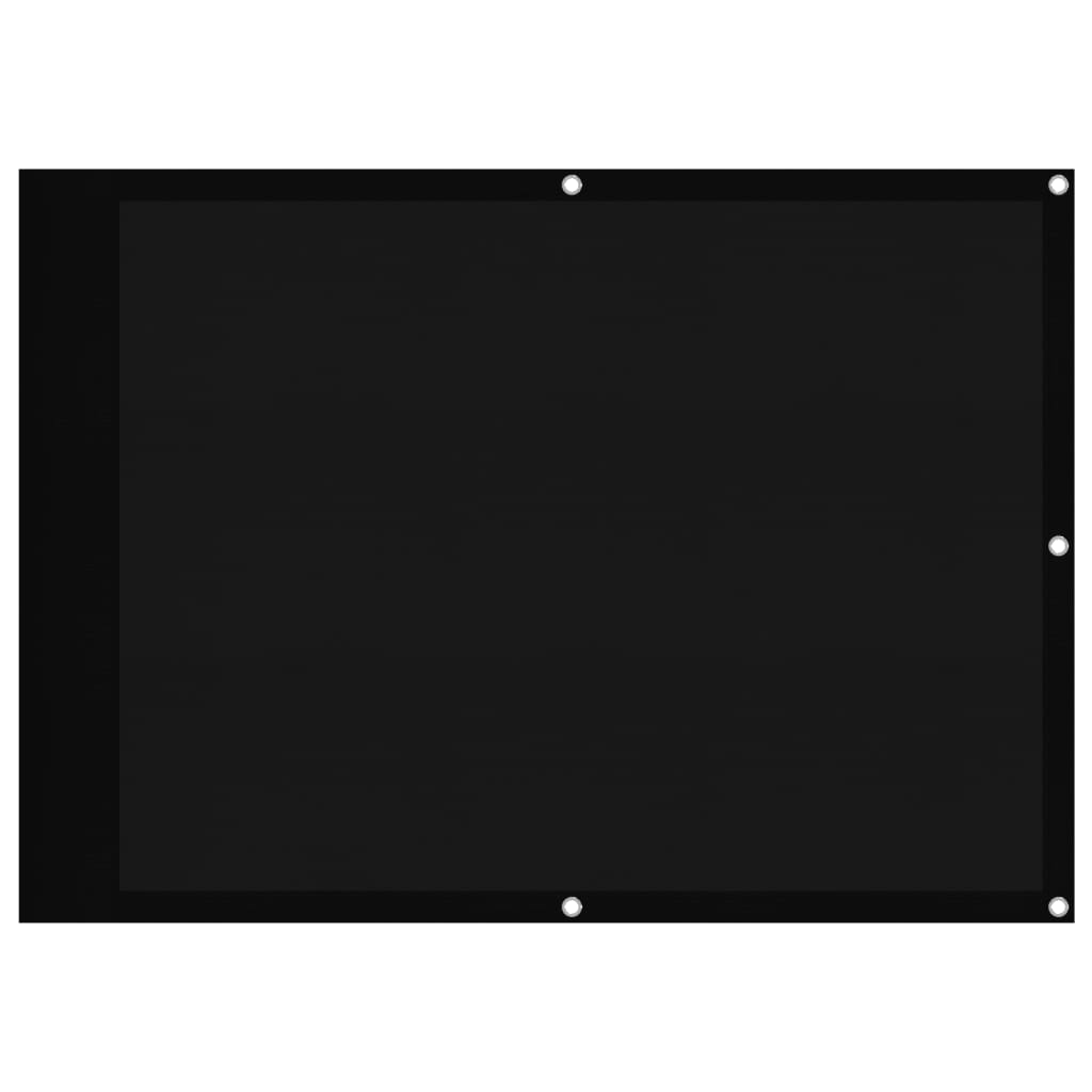 altanafskærmning 75x800 cm 100 % polyester sort