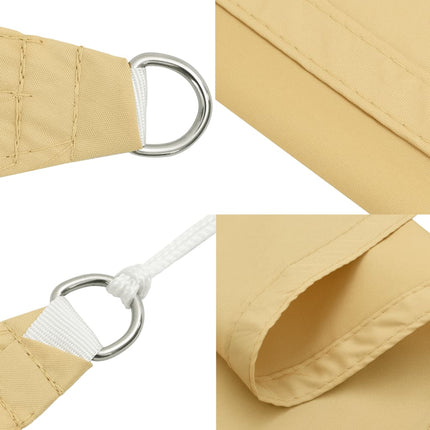 solsejl 4x2 m 100 % polyesterstof sandfarvet