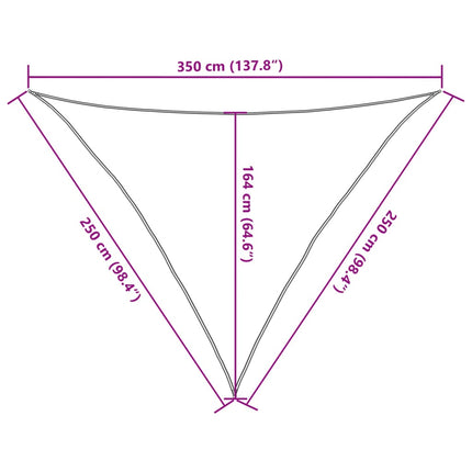 solsejl 2,5x2,5x3,5 m 100 % polyesterstof lysegrå