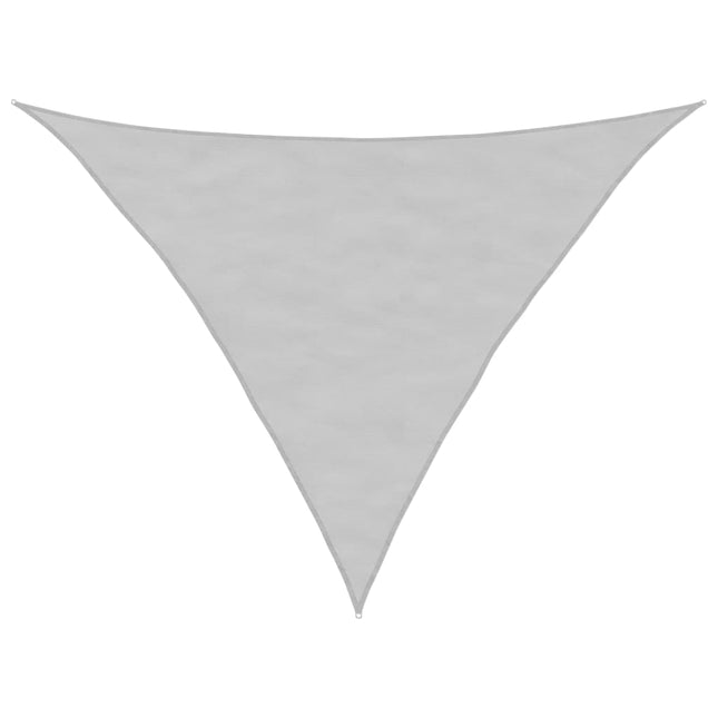 solsejl 3,5x3,5x4,9 m 100 % polyesterstof lysegrå