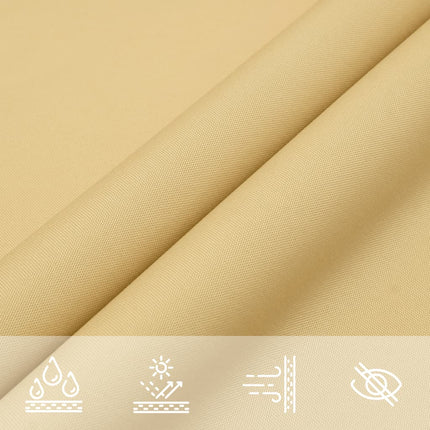 solsejl 4x5x6,4 m 100 % polyesterstof sandfarvet