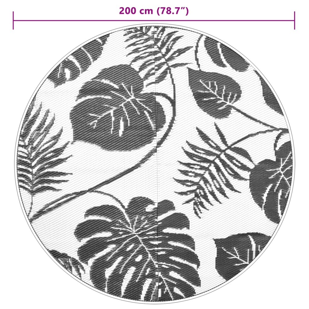 udendørs gulvtæppe ARAKIL Ø200 cm PP grøn