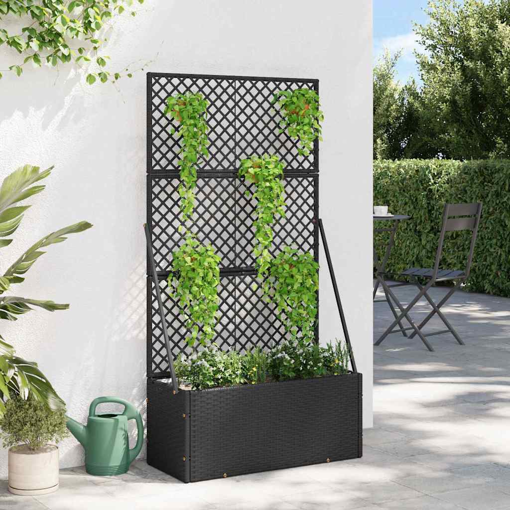 Plantekasse Sort 70 x 30 x 135 cm Metal