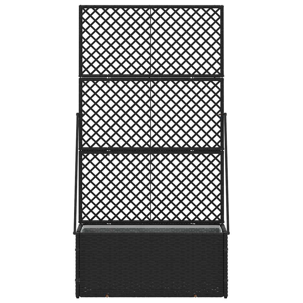 Plantekasse Sort 70 x 30 x 135 cm Metal