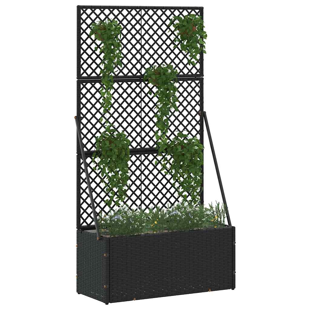 Plantekasse Sort 70 x 30 x 135 cm Metal