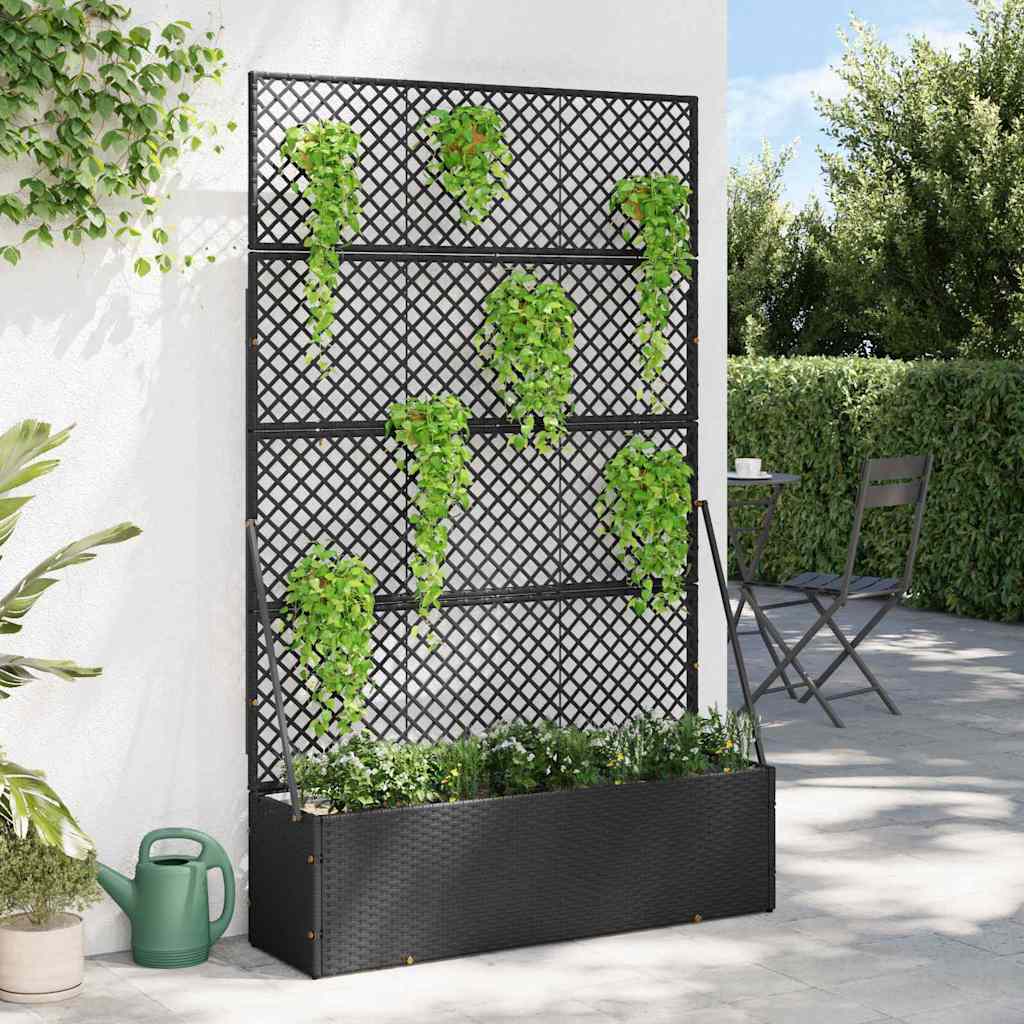 Plantekasse Sort 105 x 30 x 170 cm Metal