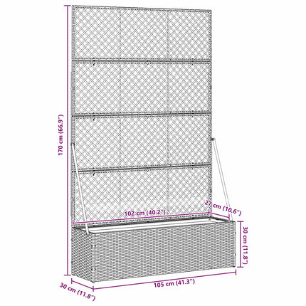 Have Trellis Planter Sort 105 x 30 x 170 cm Metal