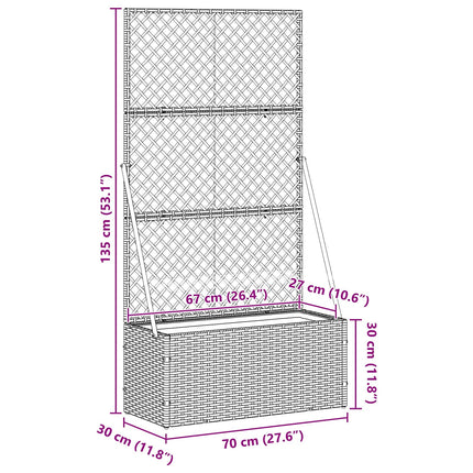 Have Trellis Planter Brun 70 x 30 x 135 cm Metal
