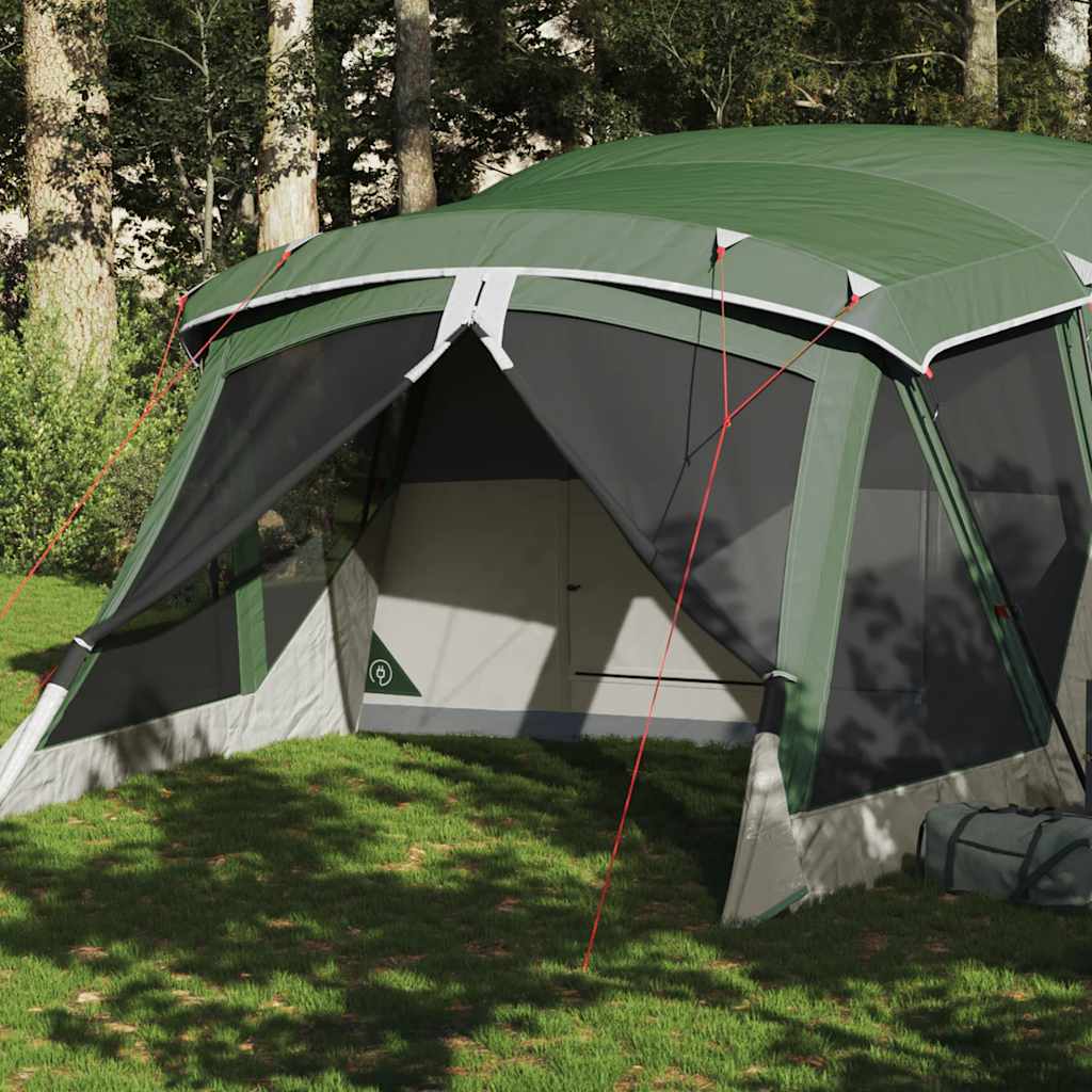 4-personers campingtelt med fortelt - vandafvisende, grøn
