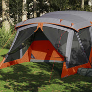 4-personers campingtelt med fortelt vandtæt orange