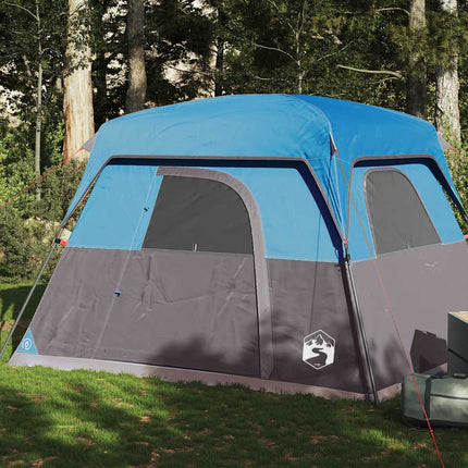 4-personers campingtelt vandtæt blå