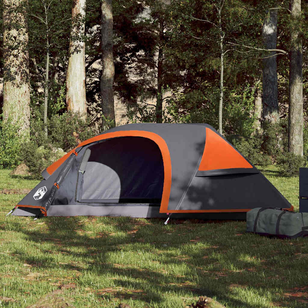 1-personers kuppeltelt - vandafvisende campingtelt, orange