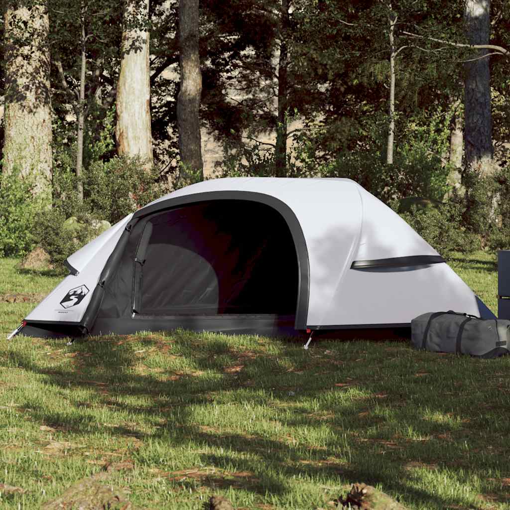 1-personers campingtelt - vandafvisende kuppel med mørklægningsstof, hvid