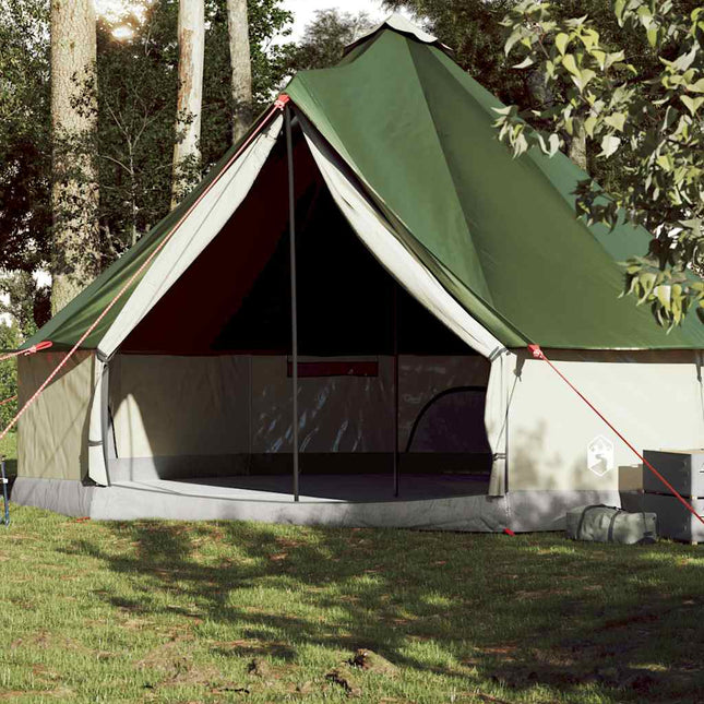 10-personers campingtelt vandtæt grøn