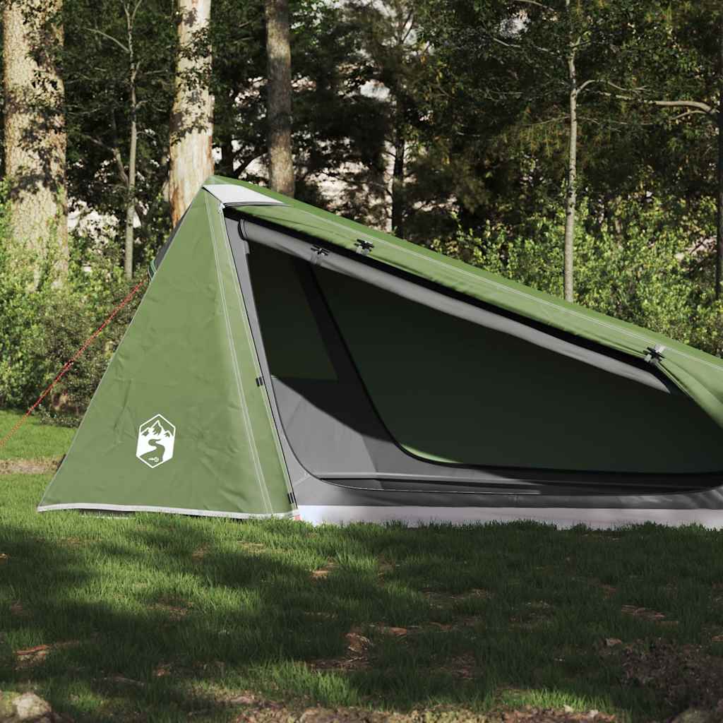 1-personers campingtelt - vandafvisende tunneltelt, grøn