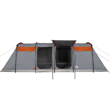 10-personers campingtelt vandtæt grå og orange