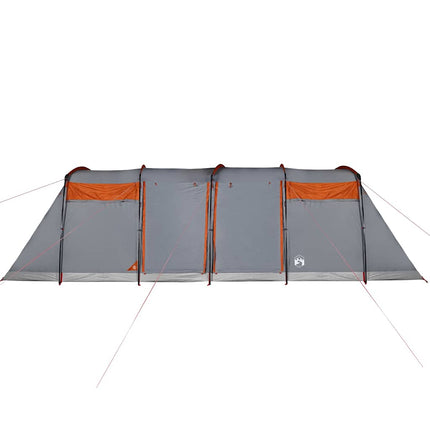 10-personers campingtelt vandtæt grå og orange
