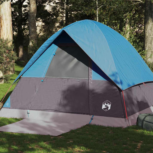 4-personers campingtelt vandtæt blå