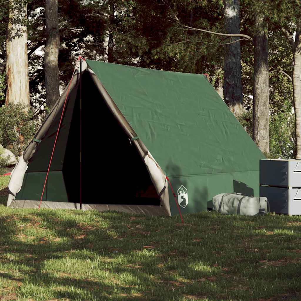 2-personers A-stel campingtelt - vandafvisende, grøn