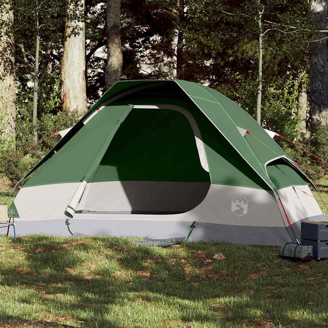 2-personers campingtelt vandtæt kuppel grøn
