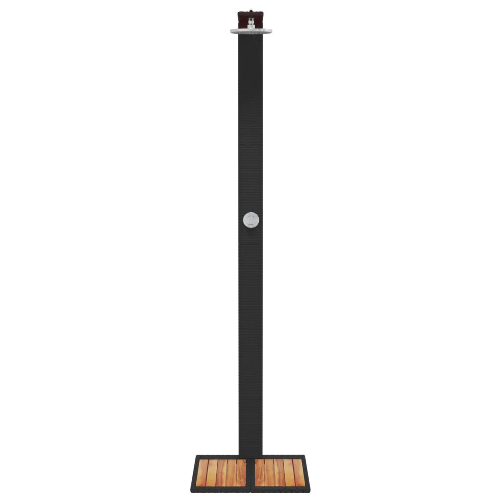 havebruser 50x55x224 cm polyrattan og akacietræ sort