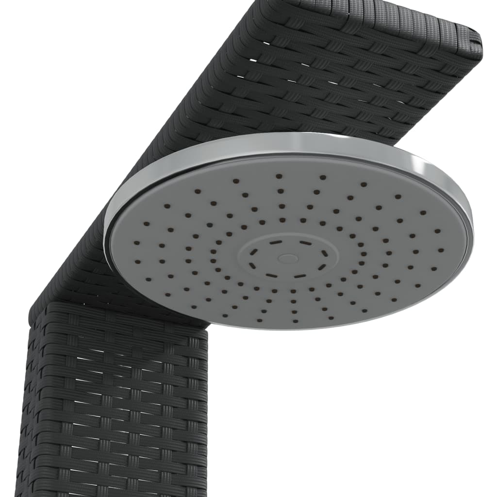 havebruser 50x55x224 cm polyrattan og akacietræ sort