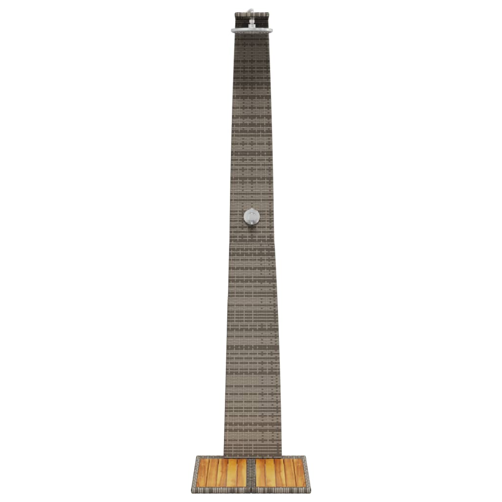 havebruser 55x60x224 cm polyrattan og akacietræ grå