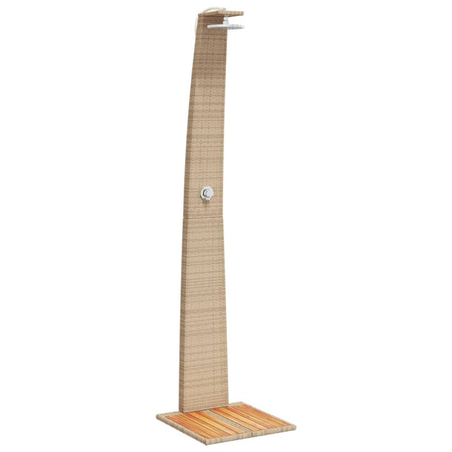havebruser 55x60x224 cm polyrattan og akacietræ beige
